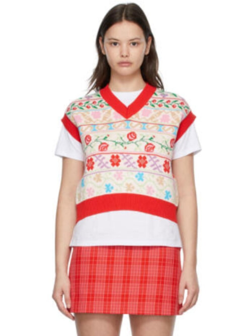 MSGM Multicolour Floral Sweater Vest - Women's size S